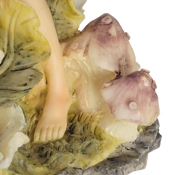 Vintage 90s Pink Ceramic Forest Fairy Figurine Home Decor Accent Fantasy Room - Picture 14 of 15